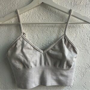 ALO Yoga Gray Ribbed Crop Top